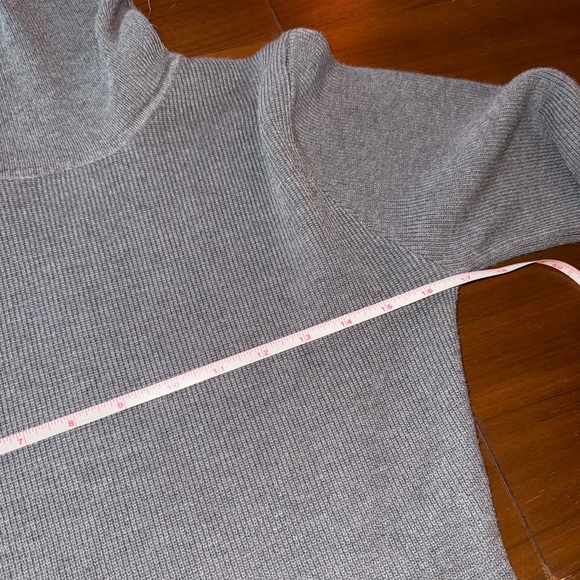 Elegant Gray Turtleneck Sweater Dress - Picture 6 of 13